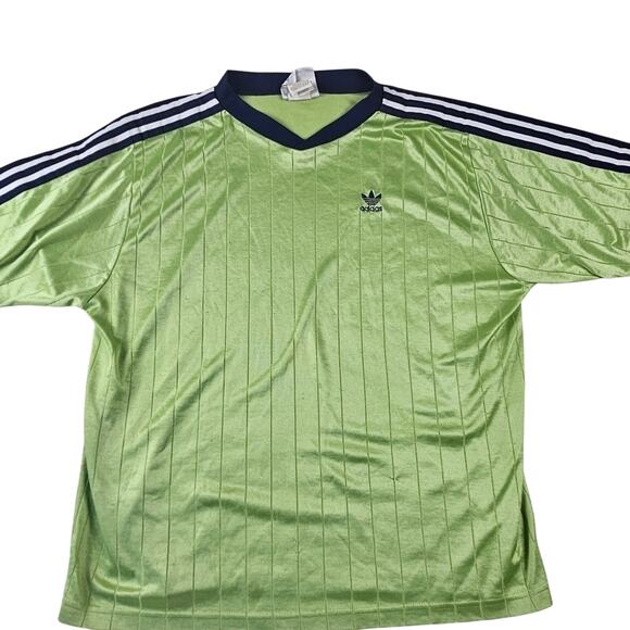 adidas Other - Vintage Adidas XXL Jersey Lime Green - tiny snags see pics Soccer Retro Futbol